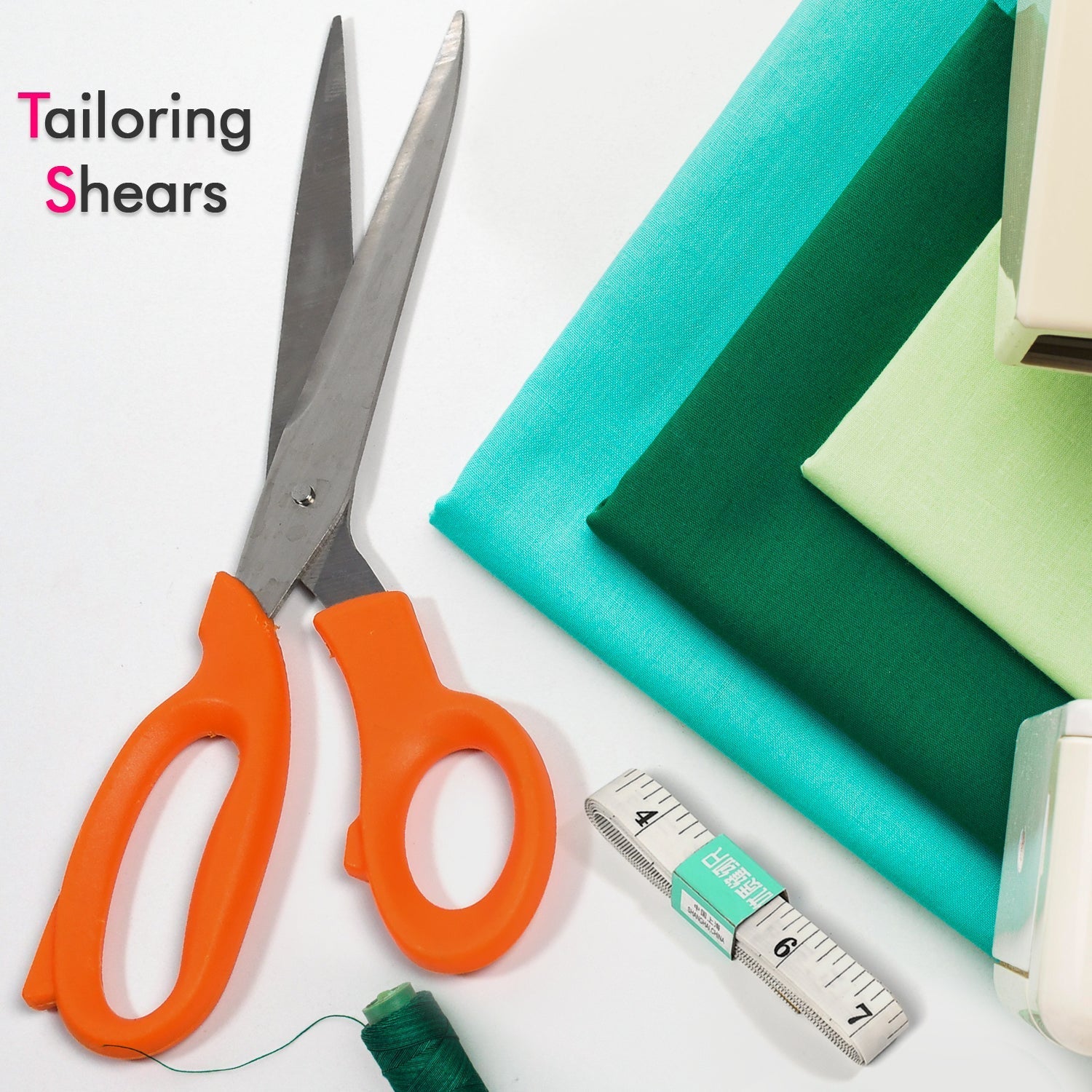 Scissors with built-in measuring tape Scissors with built-in measuring tape